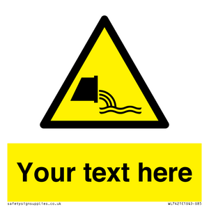 Custom Warning sewage effluent outfall